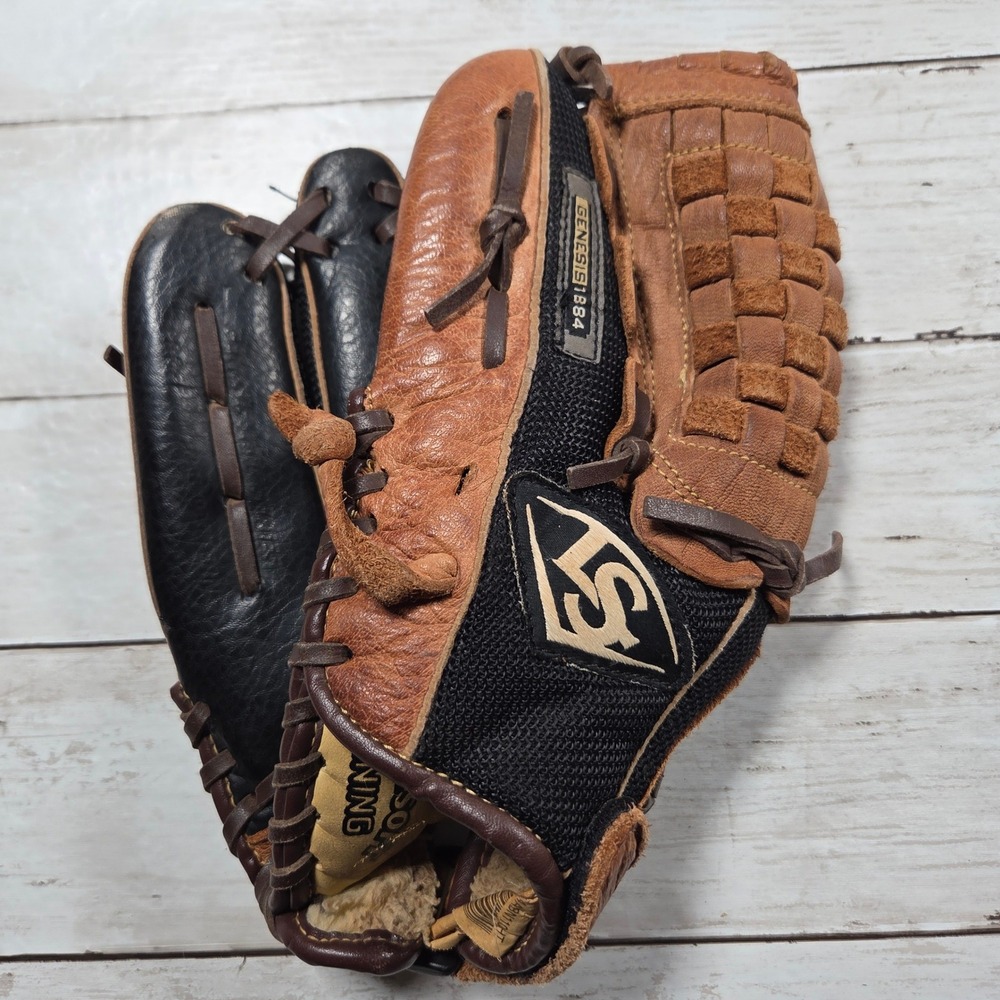 Louisville Slugger Genesis 1884 Baseball Glove Youth Brown Black 11" RHT GN14-BN
